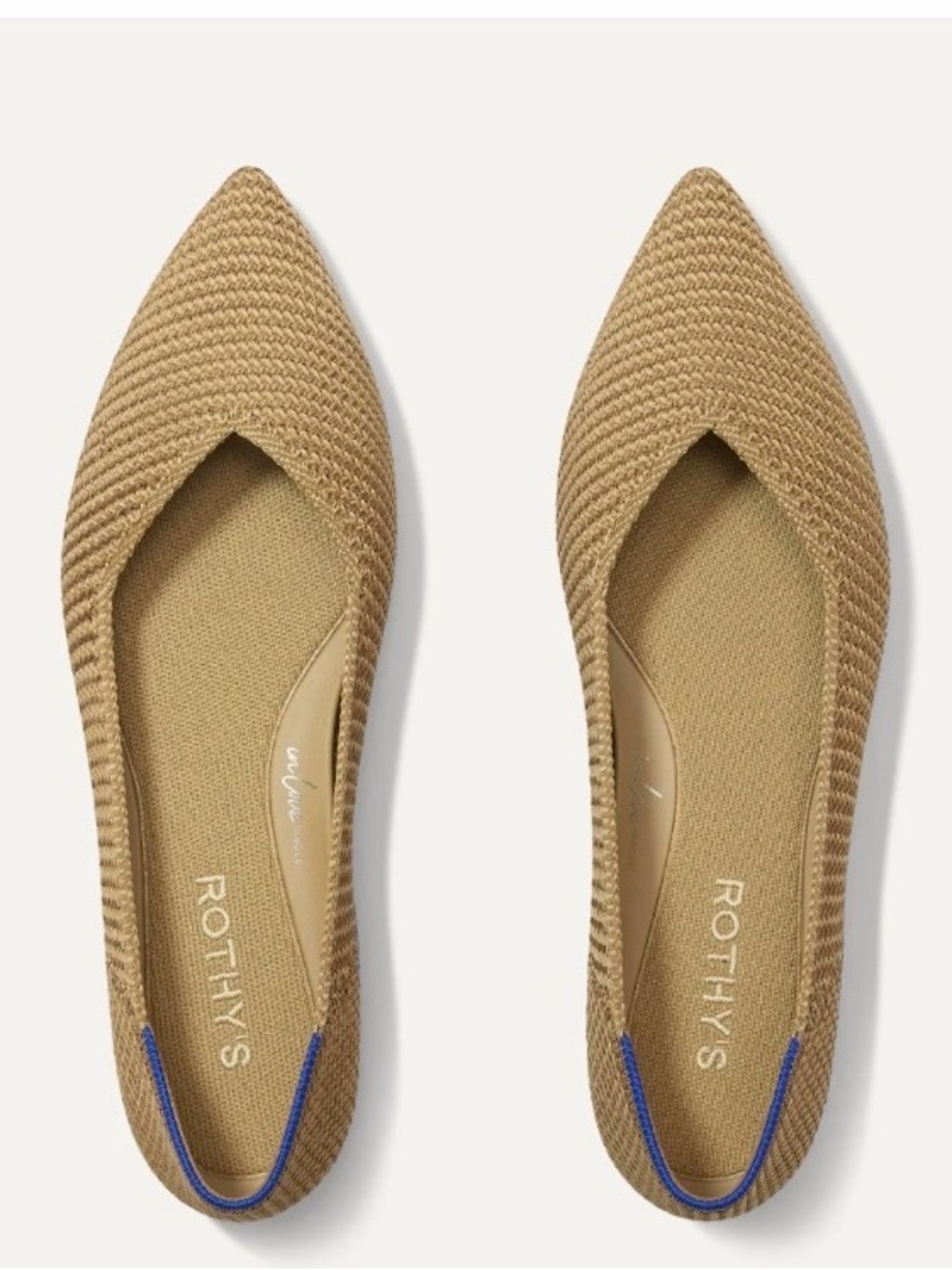 The Point II Tan Woven Flats, 9.5